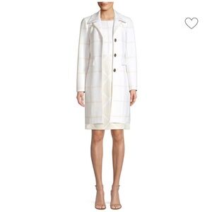 Elie Tahari White Light Beige Coat